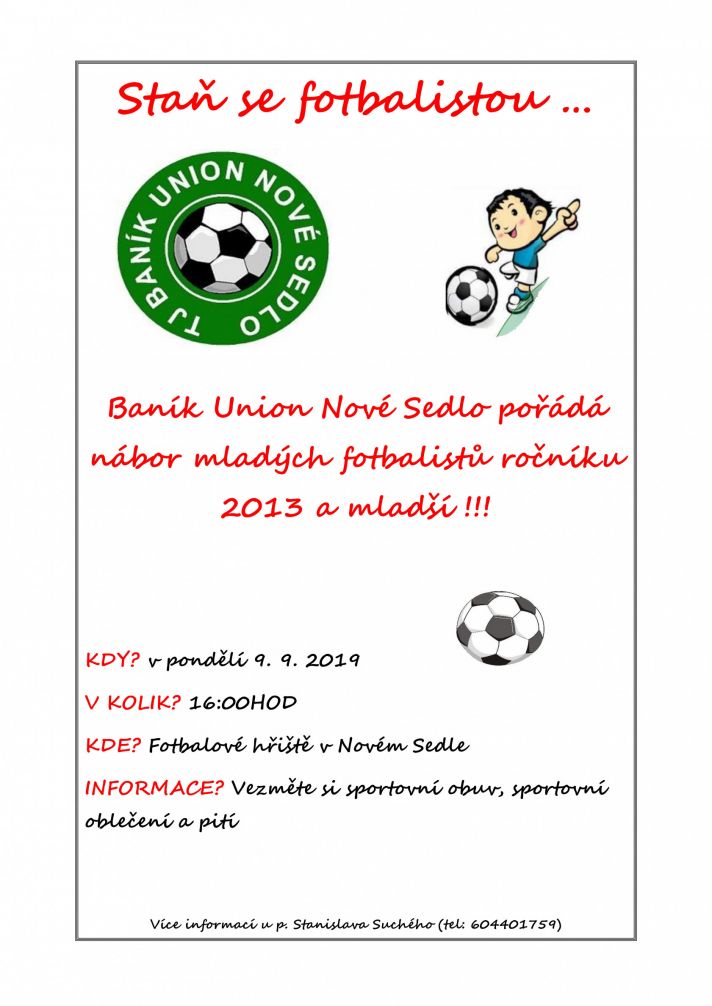 nábor mladých fotbalistů