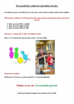 Novosedelský zábavný desetiboj dvojic 2017 1