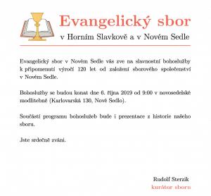 Evangelický sbor - výročí 120 let 1