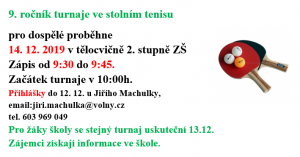 Turnaj ve stolním tenisu 1