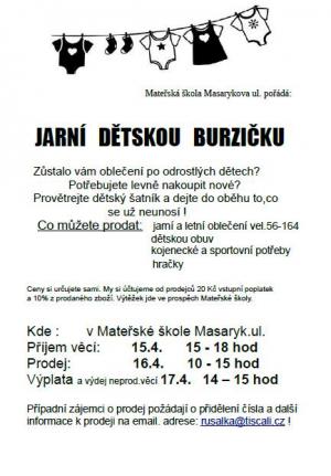 Jarní dětská burzička 1